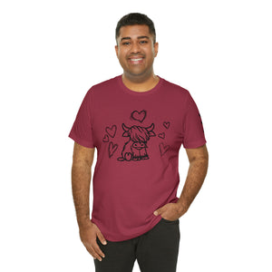 Highland Cow Love Short Sleeve T-Shirt