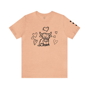 Highland Cow Love Short Sleeve T-Shirt