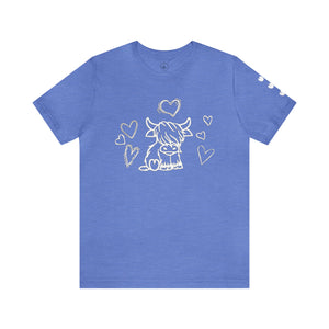 Highland Cow Love Short Sleeve T-Shirt