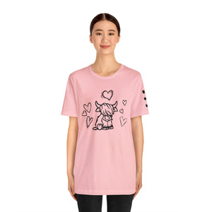 Highland Cow Love Short Sleeve T-Shirt