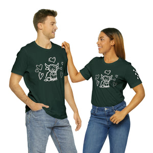 Highland Cow Love Short Sleeve T-Shirt