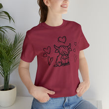 Load image into Gallery viewer, Highland Cow Love Short Sleeve T-Shirt
