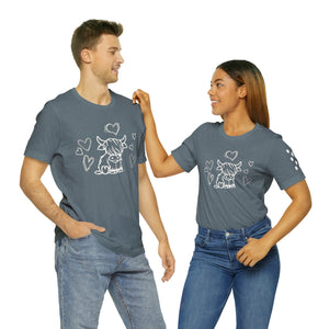 Highland Cow Love Short Sleeve T-Shirt