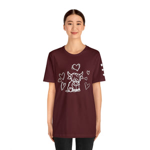 Highland Cow Love Short Sleeve T-Shirt