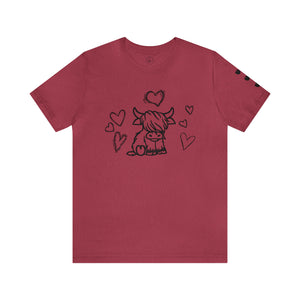 Highland Cow Love Short Sleeve T-Shirt