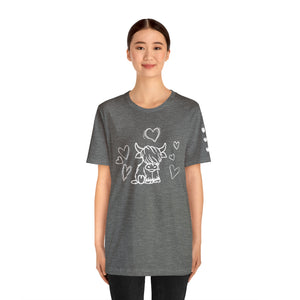 Highland Cow Love Short Sleeve T-Shirt