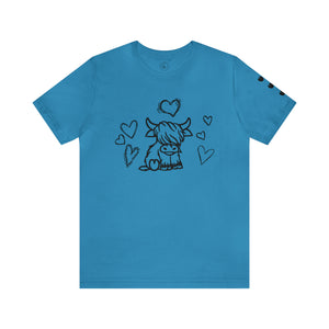 Highland Cow Love Short Sleeve T-Shirt