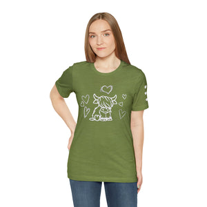 Highland Cow Love Short Sleeve T-Shirt