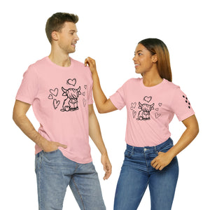 Highland Cow Love Short Sleeve T-Shirt