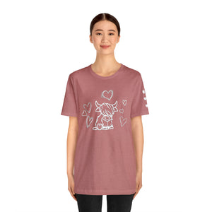 Highland Cow Love Short Sleeve T-Shirt