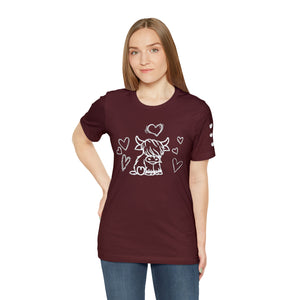 Highland Cow Love Short Sleeve T-Shirt