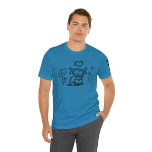 Highland Cow Love Short Sleeve T-Shirt