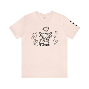 Highland Cow Love Short Sleeve T-Shirt