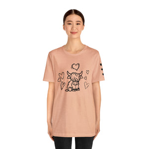 Highland Cow Love Short Sleeve T-Shirt