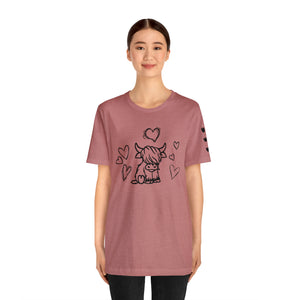 Highland Cow Love Short Sleeve T-Shirt