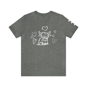 Highland Cow Love Short Sleeve T-Shirt