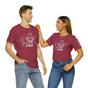 Highland Cow Love Short Sleeve T-Shirt