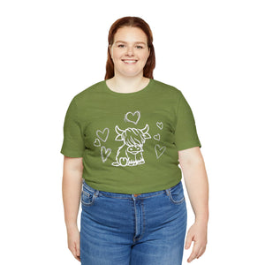 Highland Cow Love Short Sleeve T-Shirt