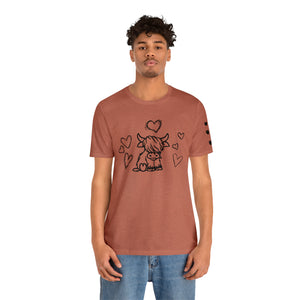 Highland Cow Love Short Sleeve T-Shirt