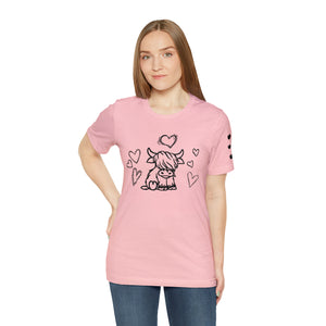 Highland Cow Love Short Sleeve T-Shirt