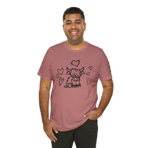 Highland Cow Love Short Sleeve T-Shirt