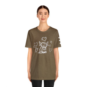 Highland Cow Love Short Sleeve T-Shirt