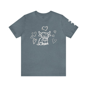 Highland Cow Love Short Sleeve T-Shirt