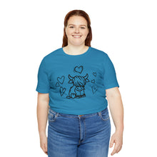 Load image into Gallery viewer, Highland Cow Love Short Sleeve T-Shirt
