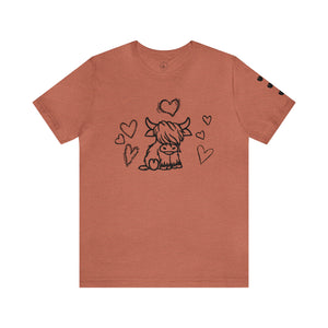 Highland Cow Love Short Sleeve T-Shirt