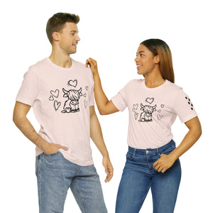 Highland Cow Love Short Sleeve T-Shirt