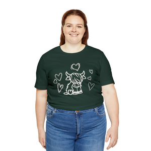 Highland Cow Love Short Sleeve T-Shirt