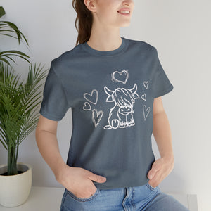 Highland Cow Love Short Sleeve T-Shirt