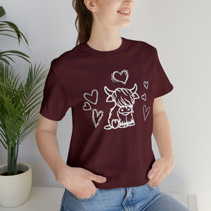 Highland Cow Love Short Sleeve T-Shirt