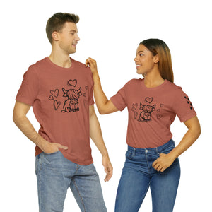 Highland Cow Love Short Sleeve T-Shirt