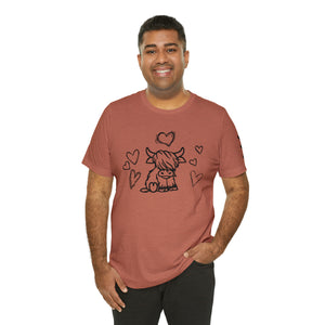 Highland Cow Love Short Sleeve T-Shirt