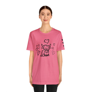 Highland Cow Love Short Sleeve T-Shirt