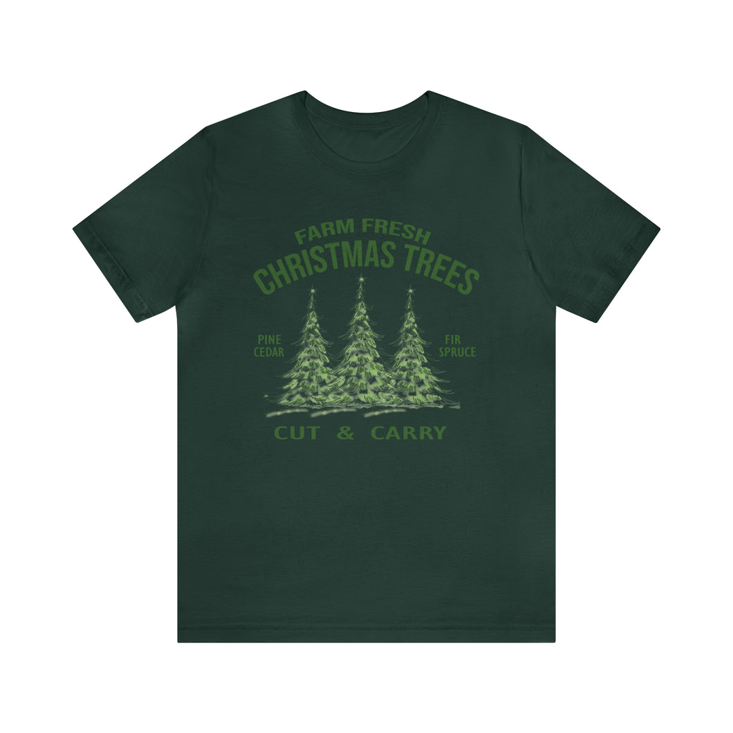 Fressh Cut Christmas Trees Short Sleeve T-Shirt