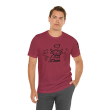 Load image into Gallery viewer, Highland Cow Love Short Sleeve T-Shirt
