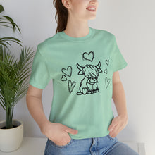 Load image into Gallery viewer, Highland Cow Love Short Sleeve T-Shirt
