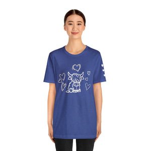 Highland Cow Love Short Sleeve T-Shirt