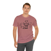 Load image into Gallery viewer, Highland Cow Love Short Sleeve T-Shirt
