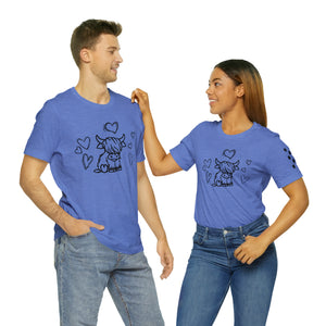 Highland Cow Love Short Sleeve T-Shirt