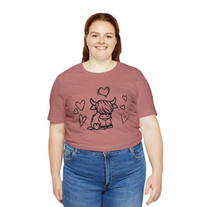 Highland Cow Love Short Sleeve T-Shirt