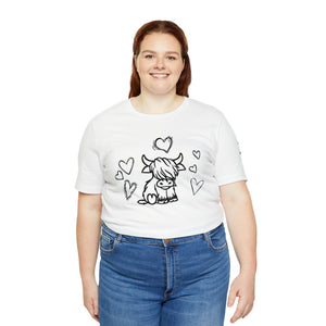 Highland Cow Love Short Sleeve T-Shirt