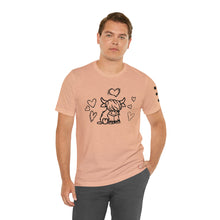 Load image into Gallery viewer, Highland Cow Love Short Sleeve T-Shirt
