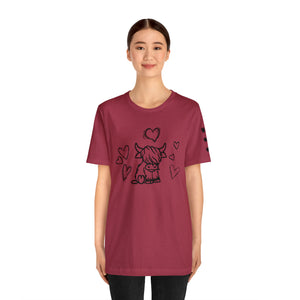 Highland Cow Love Short Sleeve T-Shirt