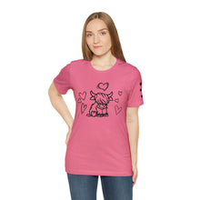 Load image into Gallery viewer, Highland Cow Love Short Sleeve T-Shirt
