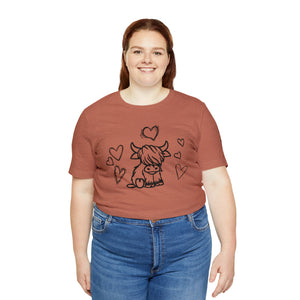 Highland Cow Love Short Sleeve T-Shirt