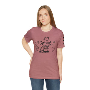 Highland Cow Love Short Sleeve T-Shirt