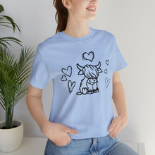 Load image into Gallery viewer, Highland Cow Love Short Sleeve T-Shirt
